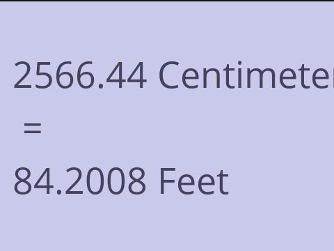 2566.44 CM TO FEET