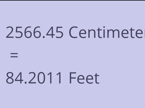 2566.45 CM TO FEET