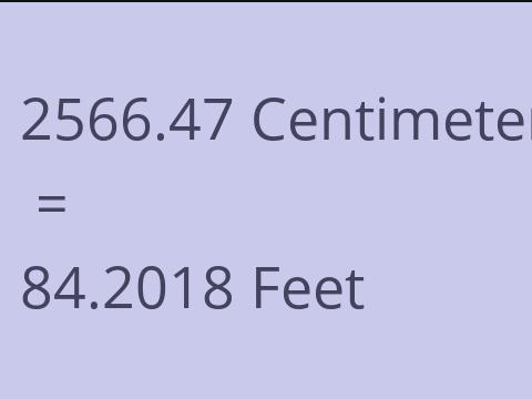 2566.47 CM TO FEET