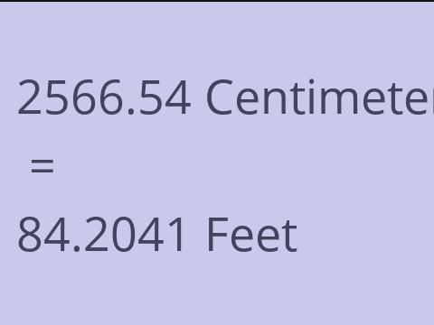 2566.54 CM TO FEET