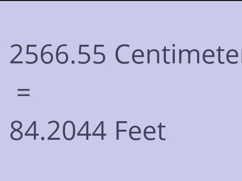 2566.55 CM TO FEET