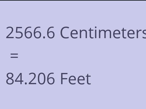 2566.6 CM TO FEET