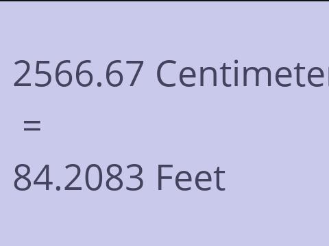 2566.67 CM TO FEET