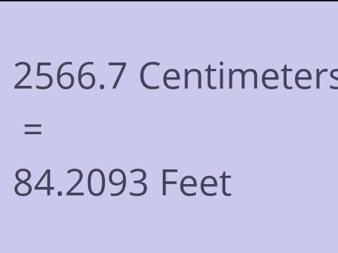 2566.7 CM TO FEET