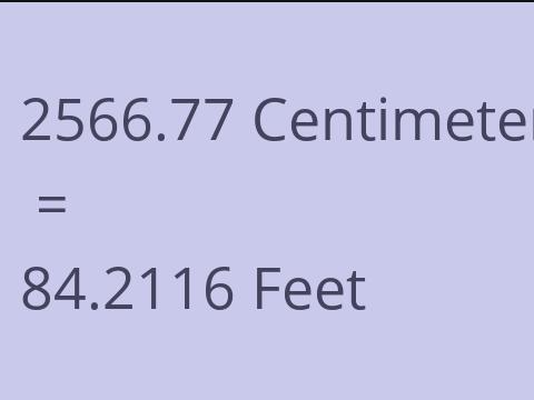 2566.77 CM TO FEET