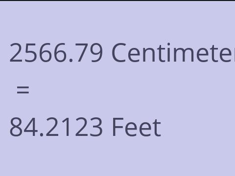 2566.79 CM TO FEET