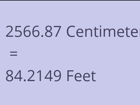 2566.87 CM TO FEET
