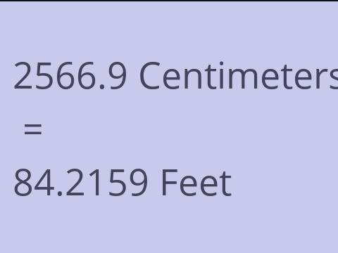 2566.9 CM TO FEET