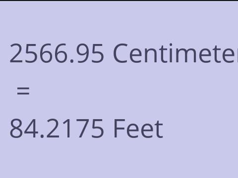 2566.95 CM TO FEET