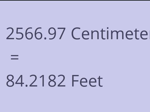 2566.97 CM TO FEET