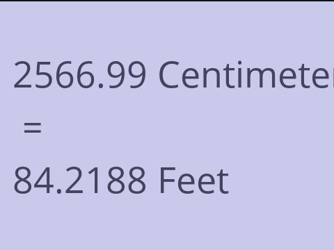 2566.99 CM TO FEET