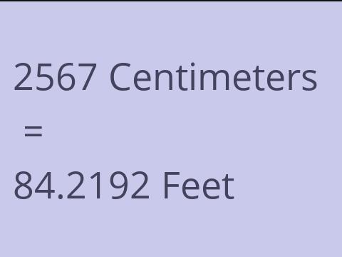 2567 CM TO FEET