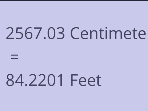 2567.03 CM TO FEET