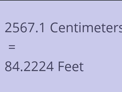 2567.1 CM TO FEET