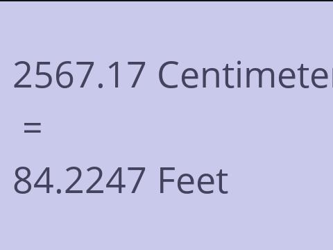 2567.17 CM TO FEET