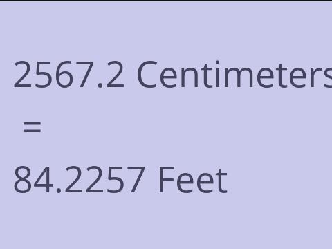 2567.2 CM TO FEET