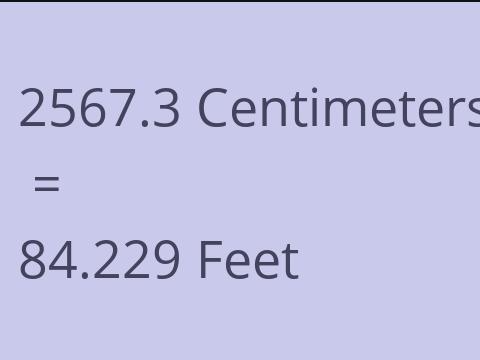 2567.3 CM TO FEET