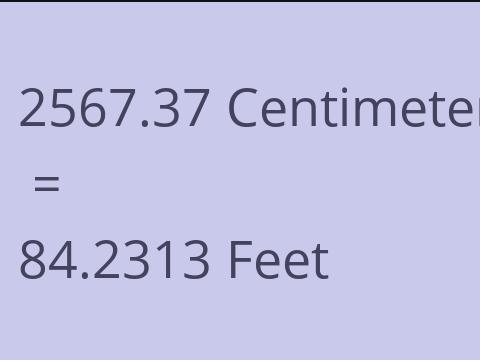 2567.37 CM TO FEET