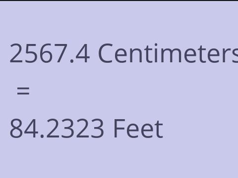 2567.4 CM TO FEET