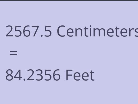 2567.5 CM TO FEET
