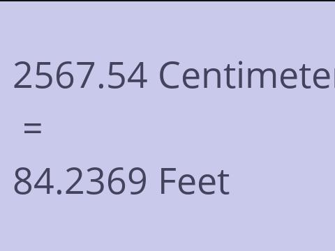 2567.54 CM TO FEET