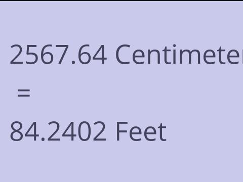 2567.64 CM TO FEET