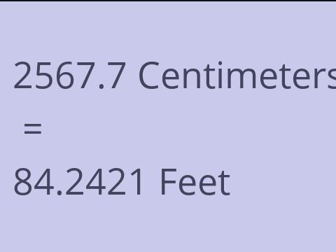 2567.7 CM TO FEET