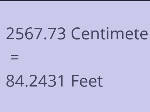 2567.73 CM TO FEET