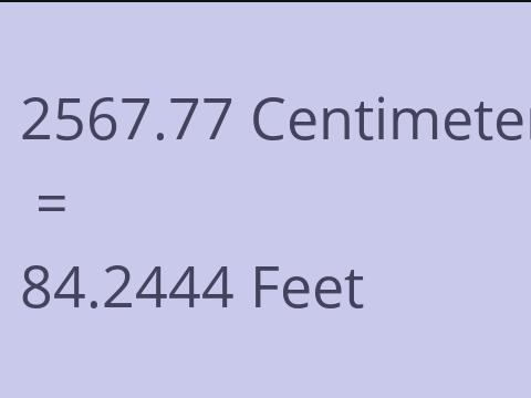 2567.77 CM TO FEET
