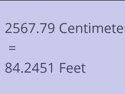 2567.79 CM TO FEET