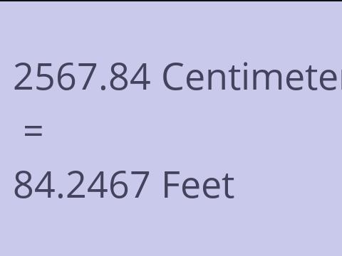 2567.84 CM TO FEET