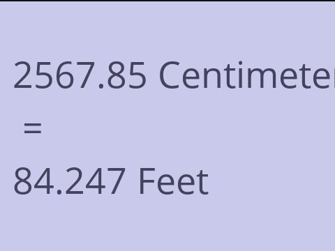 2567.85 CM TO FEET