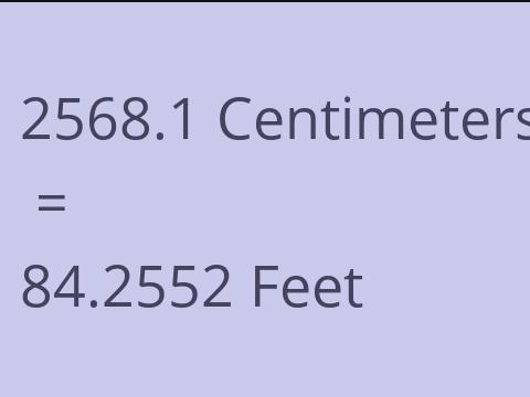 2568.1 CM TO FEET