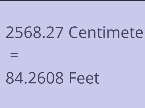 2568.27 CM TO FEET