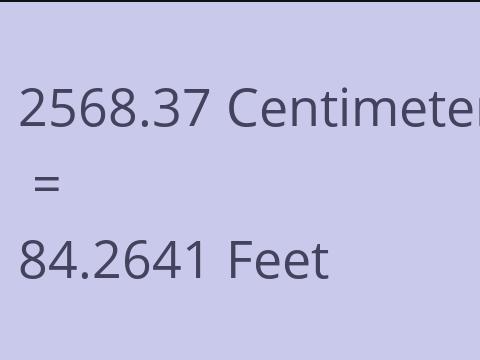 2568.37 CM TO FEET