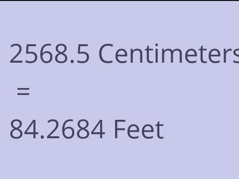 2568.5 CM TO FEET