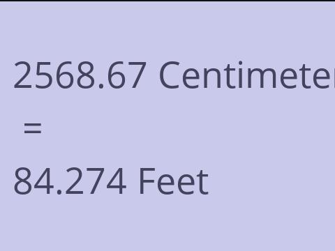 2568.67 CM TO FEET