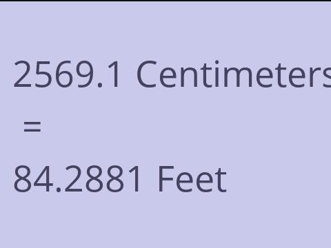 2569.1 CM TO FEET