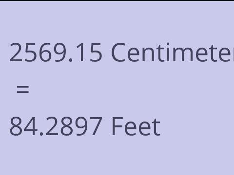 2569.15 CM TO FEET