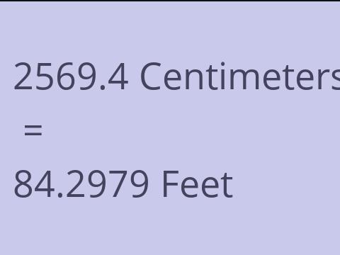 2569.4 CM TO FEET