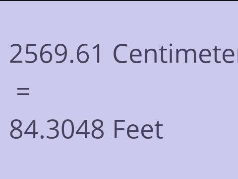 2569.61 CM TO FEET