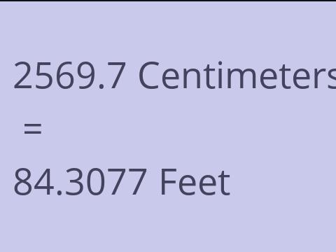 2569.7 CM TO FEET