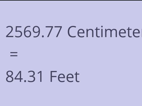 2569.77 CM TO FEET