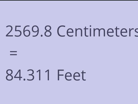 2569.8 CM TO FEET