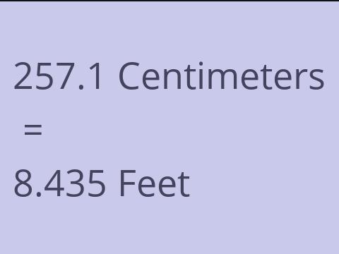 257.1 CM TO FEET