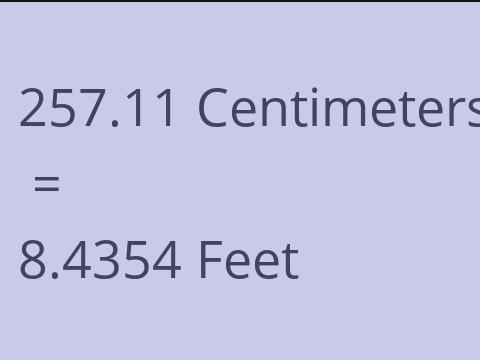 257.11 CM TO FEET