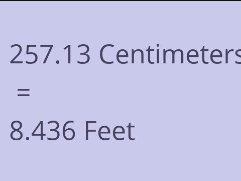 257.13 CM TO FEET