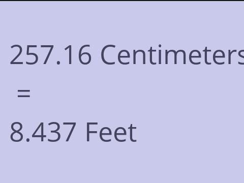 257.16 CM TO FEET