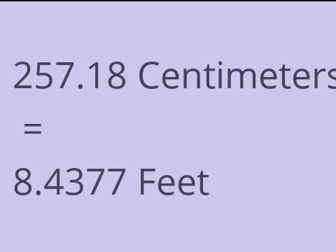 257.18 CM TO FEET