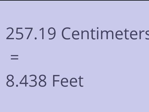 257.19 CM TO FEET